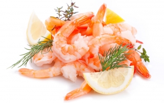 Langostinos cocidos refrigerados para cocina