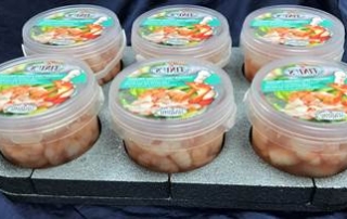 Colas de Langostino en Salmuera de Cocedero de Mariscos, producto de alta calidad