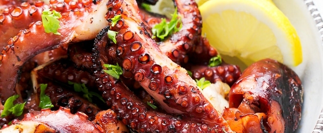 Receta de pulpo de la parrilla