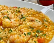 Arroz de langostinos y gambas