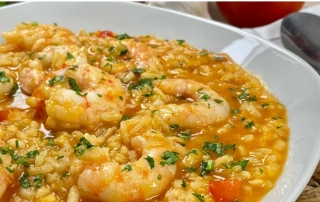 Arroz de langostinos y gambas