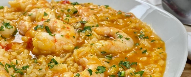 Arroz de langostinos y gambas