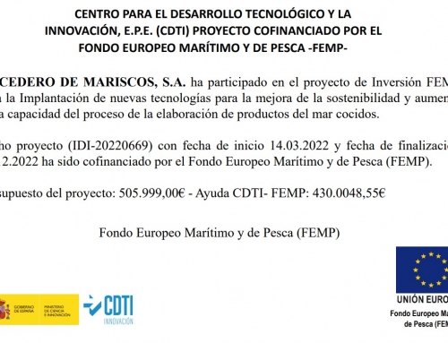 Hemos participado en el proyecto de Inversión del Fondo Europeo Marítimo
